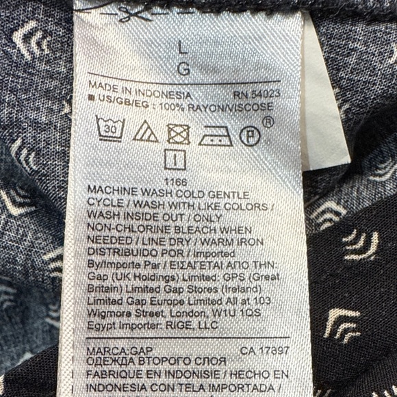 GAP Black and White Patterned Midi Dress - Picture 6 of 6